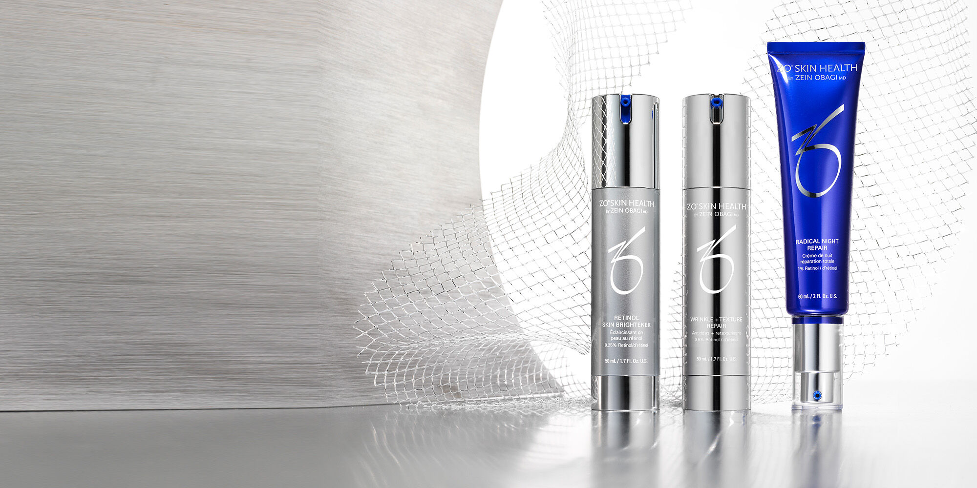 Retinol Skin Brightener, Wrinkle + Texture Repair and Radical Night Repair