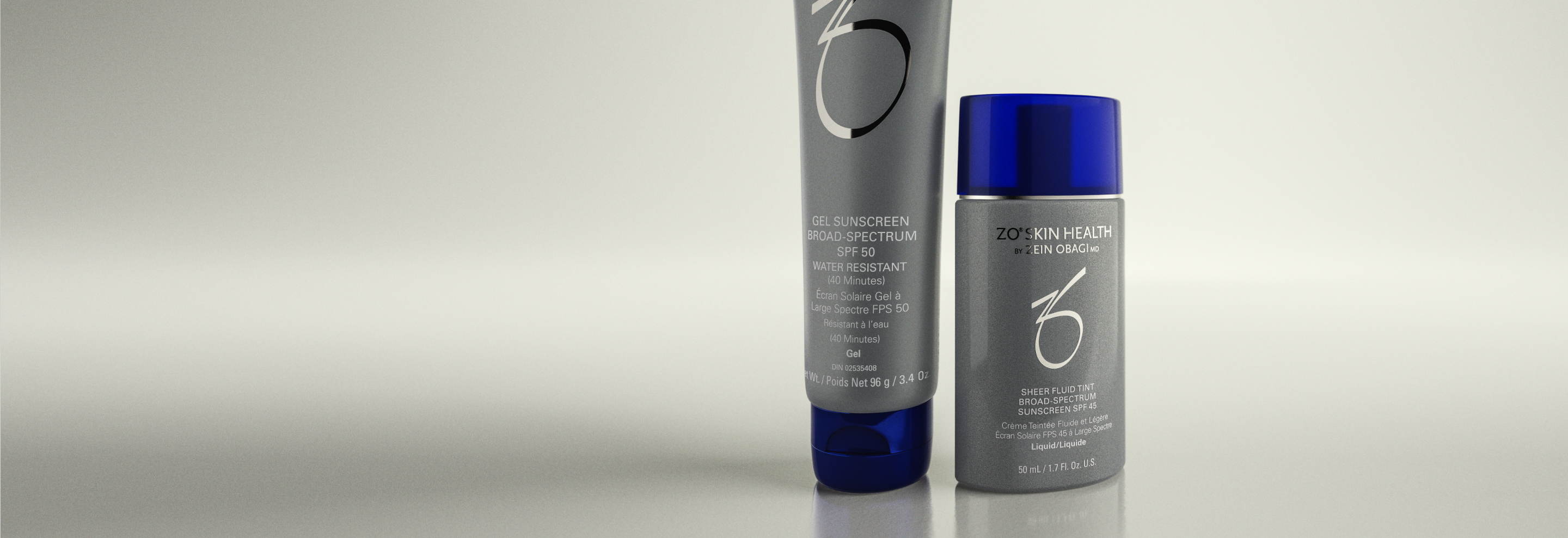 Gel Sunscreen SPF 50 and Sheer Fluid Tint SPF 45