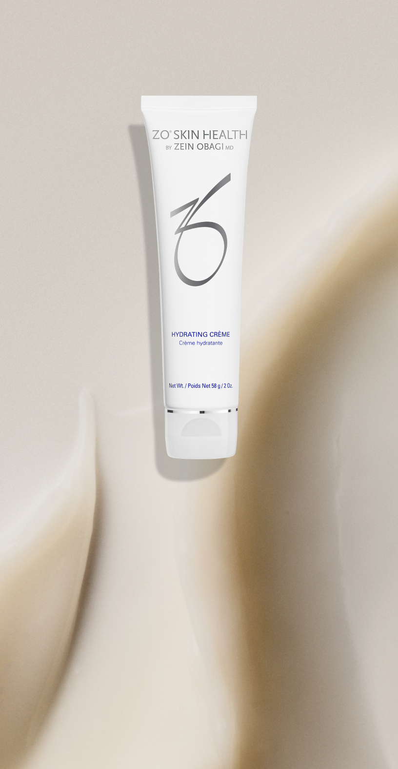 ZO Skin Health sunscreen products including Gel Sunscreen SPF 50, Sheer Fluid Tint SPF 45, and Daily Mineral Sunshade SPF 45 displayed side by side on a neutral background.